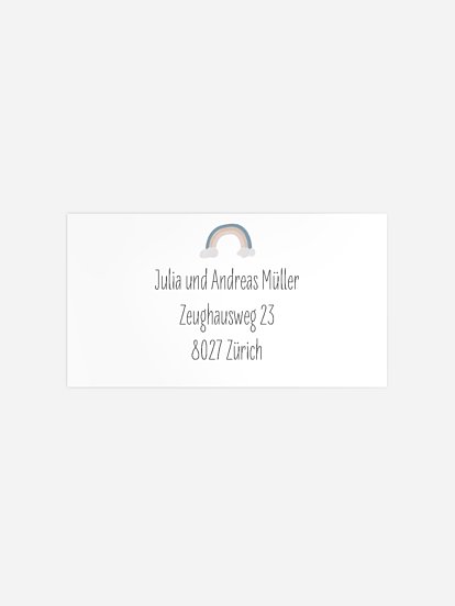 Empfängeraufkleber Taufe Save the Date Kirche