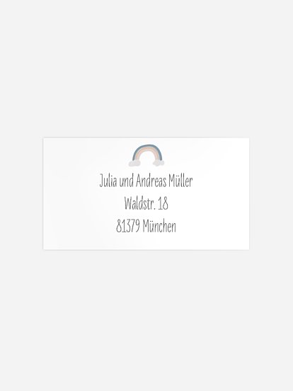 Empfängeraufkleber Taufe Save the Date Kirche