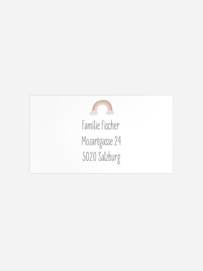 Empfängeraufkleber Taufe Ich wurde getauft Kleine Kirche