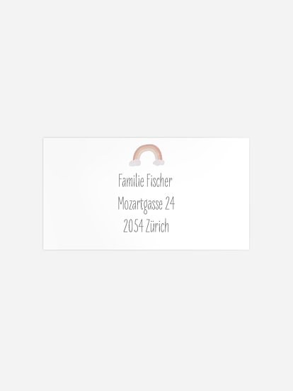 Empfängeraufkleber Taufe Ich wurde getauft Kleine Kirche