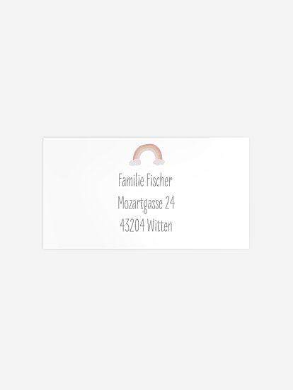 Empfängeraufkleber Taufe Ich wurde getauft Kleine Kirche