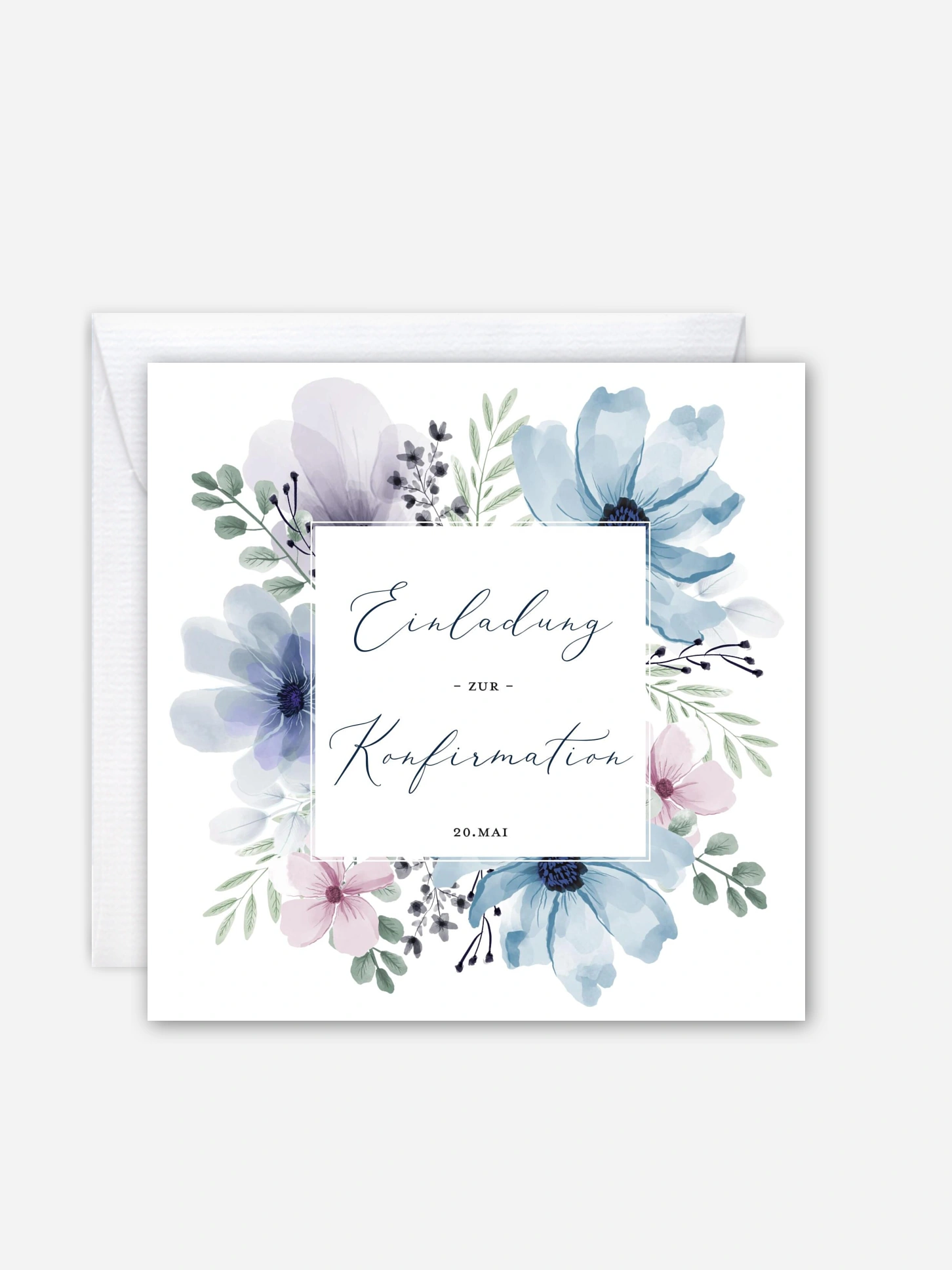Konfirmationseinladung Blue Summer