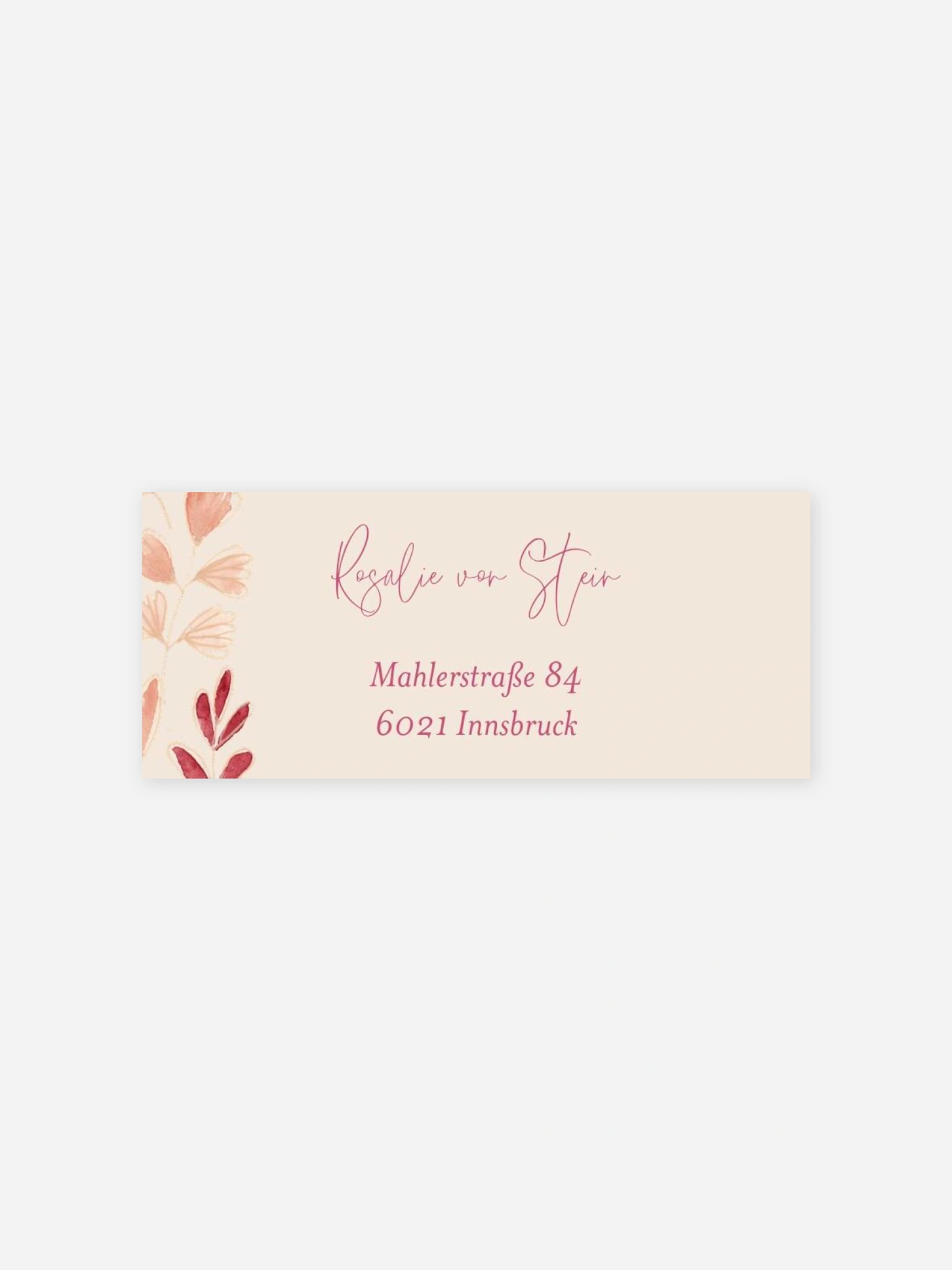 Absenderaufkleber Konfirmation und Kommunion Soft Leaves