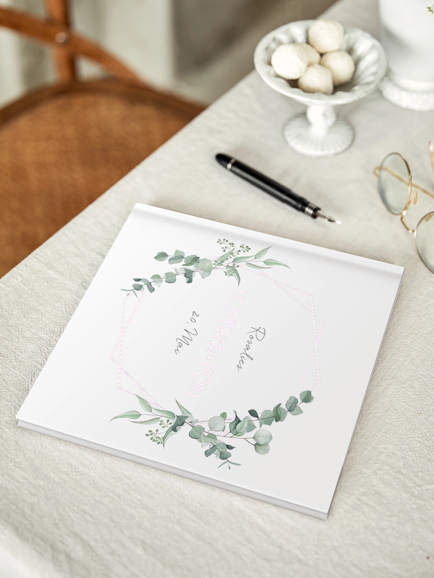 Gästebuch zur Konfirmation Eucalyptus Leaf