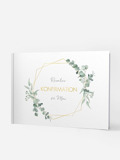 Gästebuch zur Konfirmation Eucalyptus Leaf