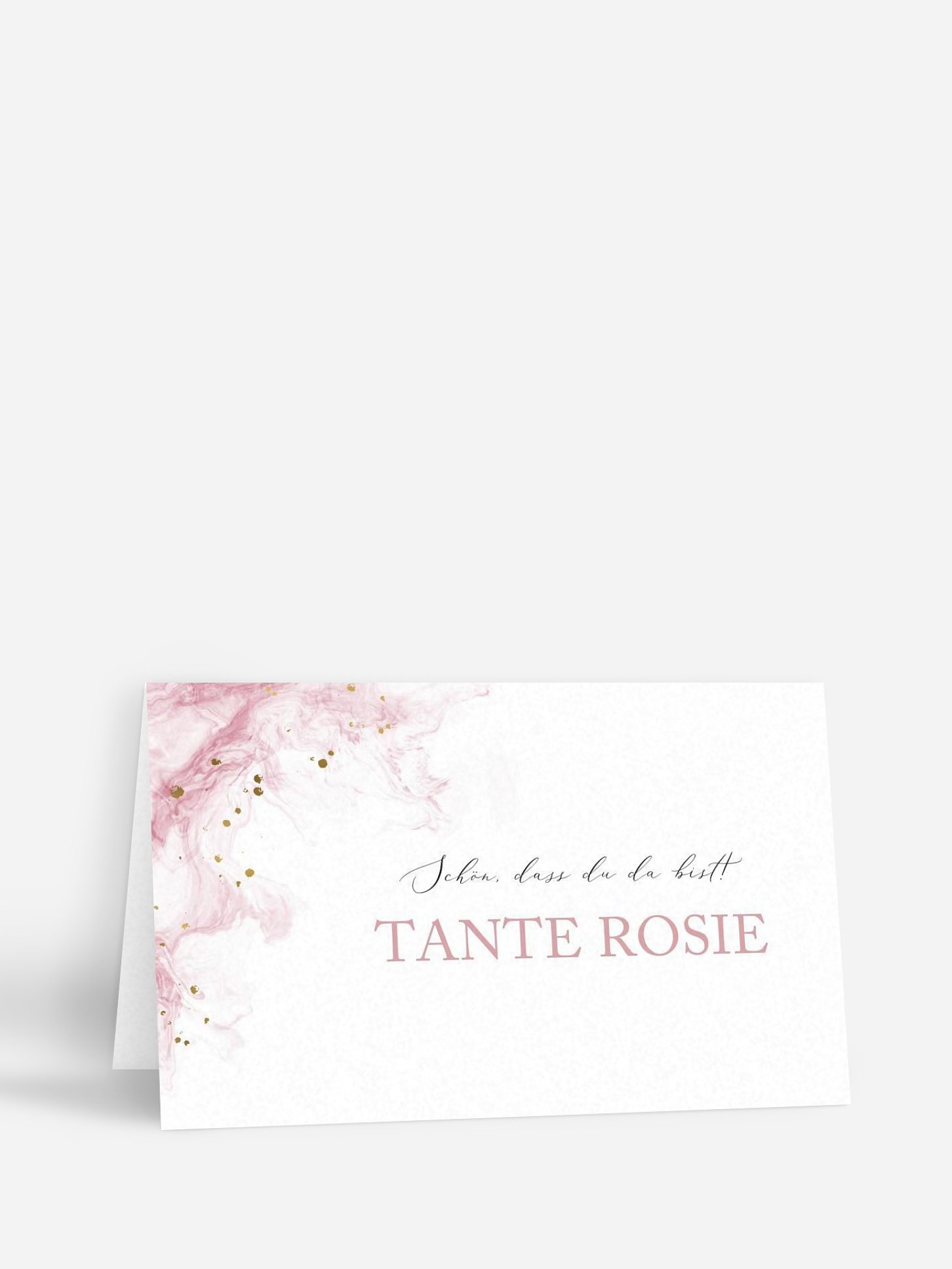 Tischkarte Konfirmation Rose Cloud