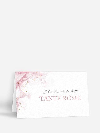 Tischkarte Konfirmation Rose Cloud