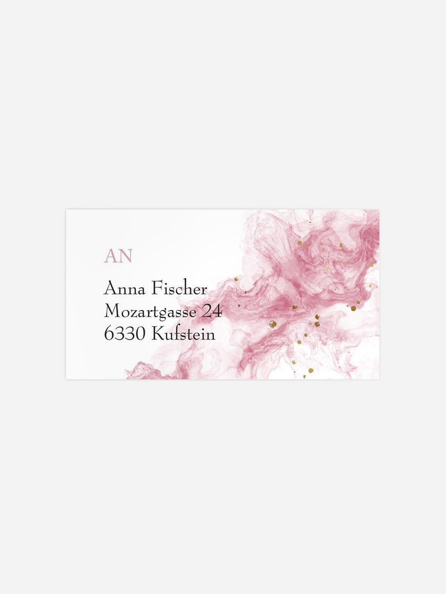 Empfängeraufkleber Konfirmation und Kommunion Rose Cloud