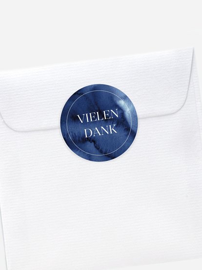 Aufkleber Kommunion Konfirmation Simple Blue
