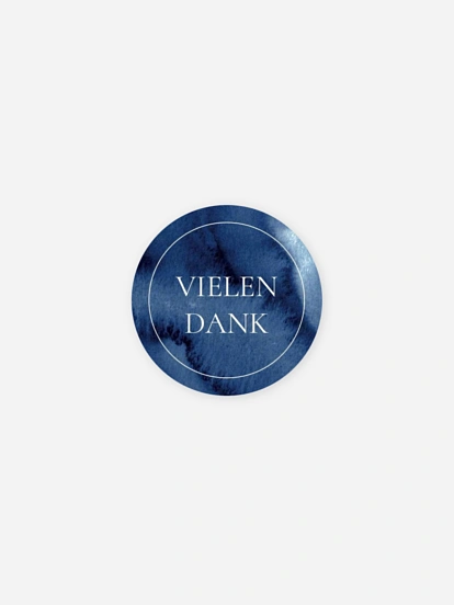 Aufkleber Taufe Simple Blue