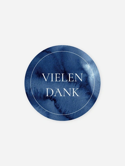 Aufkleber Taufe Simple Blue