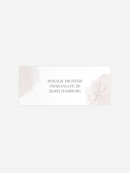 Absenderaufkleber Konfirmation und Kommunion Soft Color