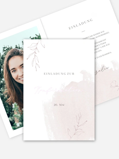 Konfirmationseinladung Soft Color