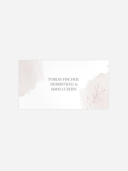 Empfängeraufkleber Konfirmation und Kommunion Soft Color