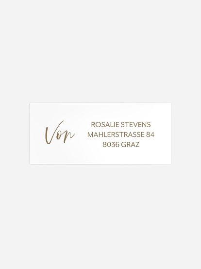 Absenderaufkleber Konfirmation und Kommunion Nature Frame