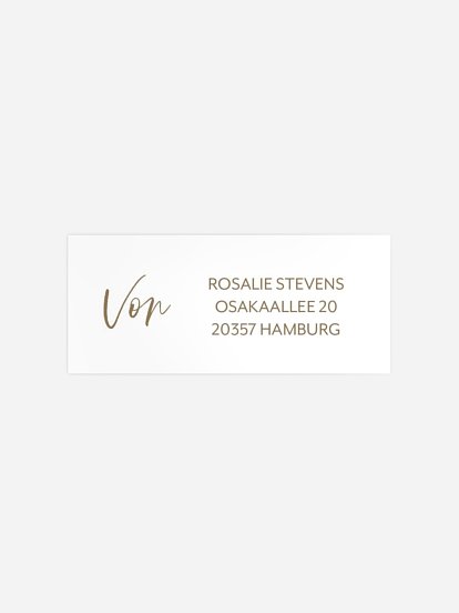 Absenderaufkleber Konfirmation und Kommunion Nature Frame