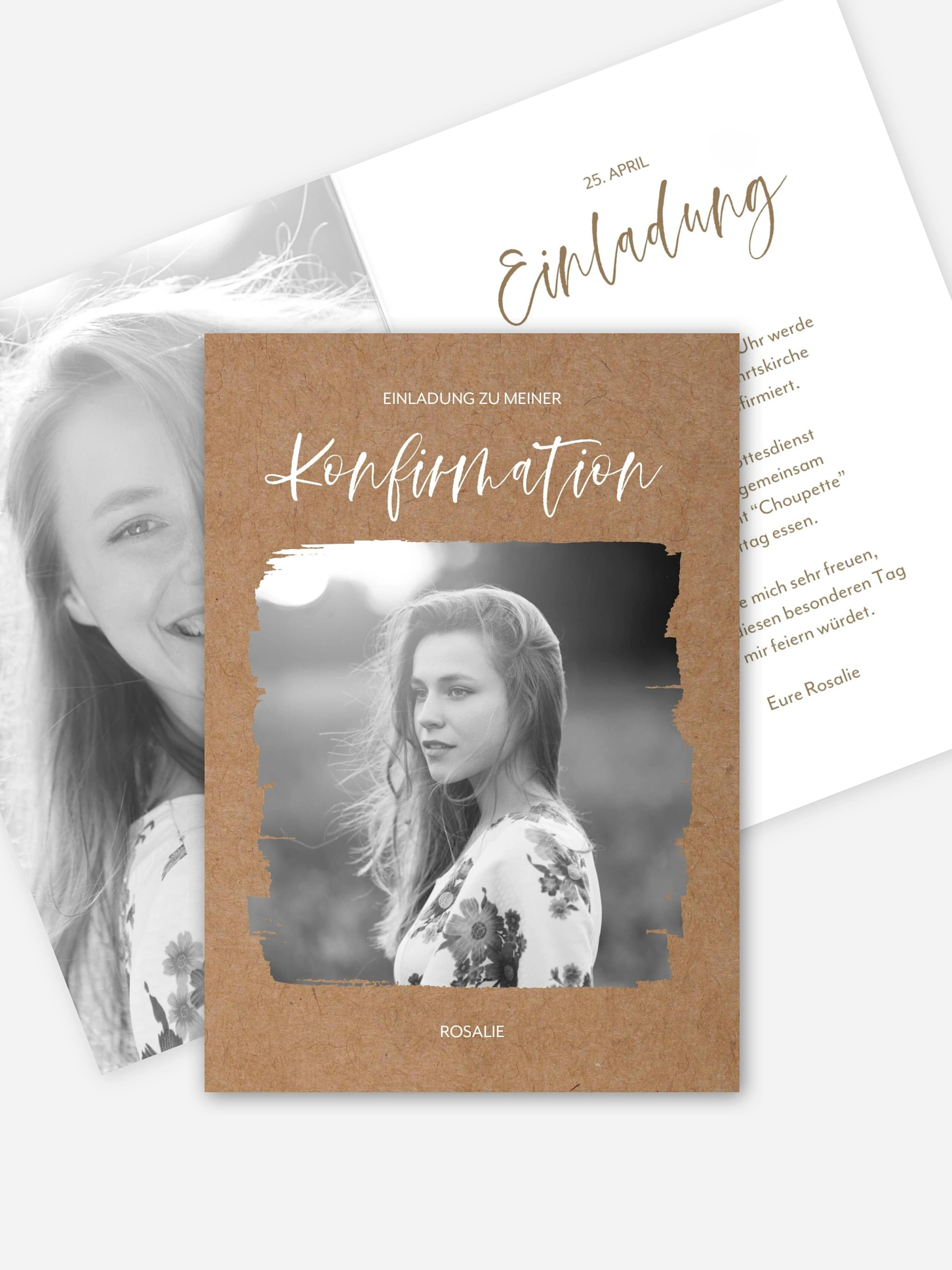 Konfirmationseinladung Nature Frame
