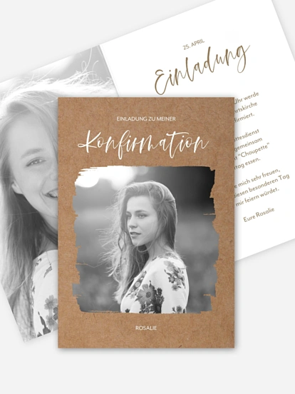 Konfirmationseinladung Nature Frame