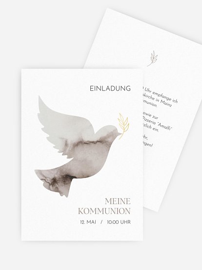 Kommunionseinladung Heilige Taube