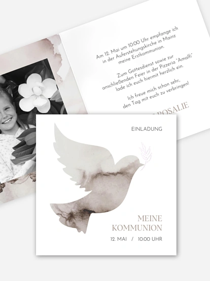 Kommunionseinladung Heilige Taube