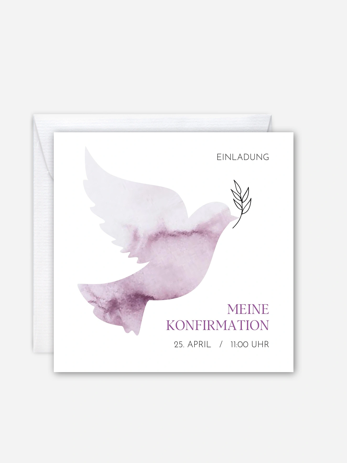 Konfirmationseinladung Heilige Taube