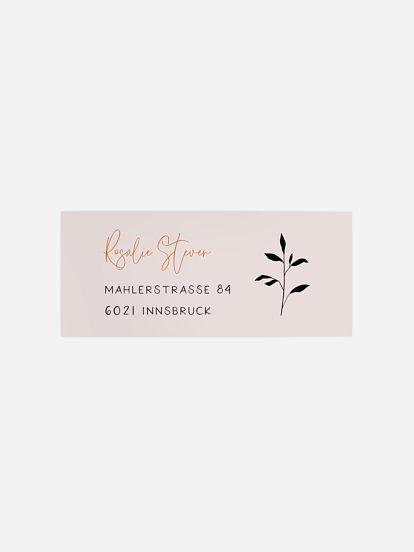 Absenderaufkleber Konfirmation und Kommunion Earthy Pattern