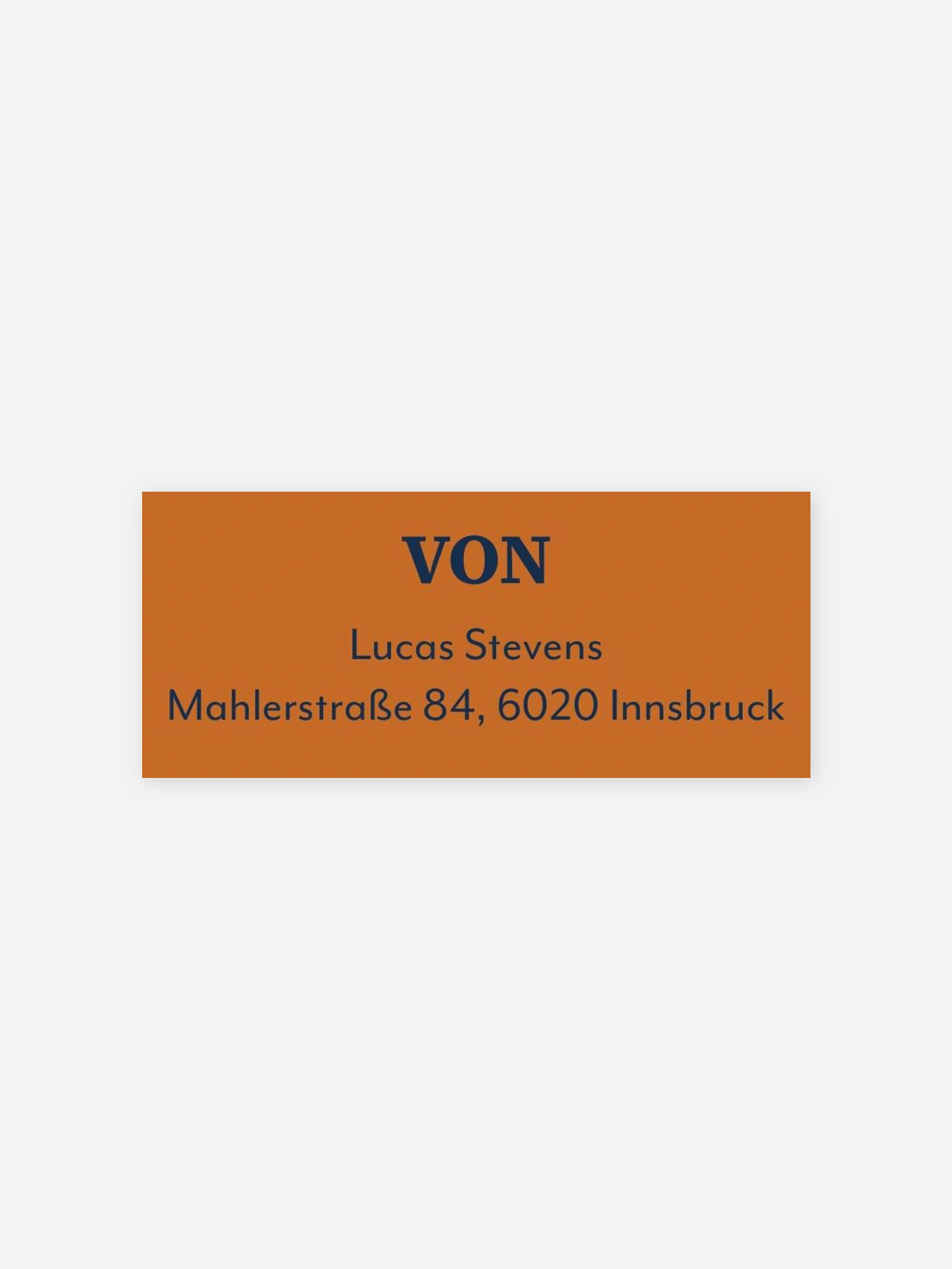 Absenderaufkleber Konfirmation und Kommunion Modern Font