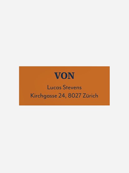 Absenderaufkleber Konfirmation und Kommunion Modern Font