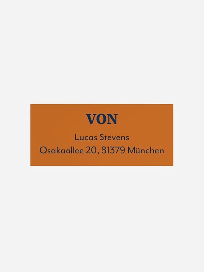 Absenderaufkleber Konfirmation und Kommunion Modern Font