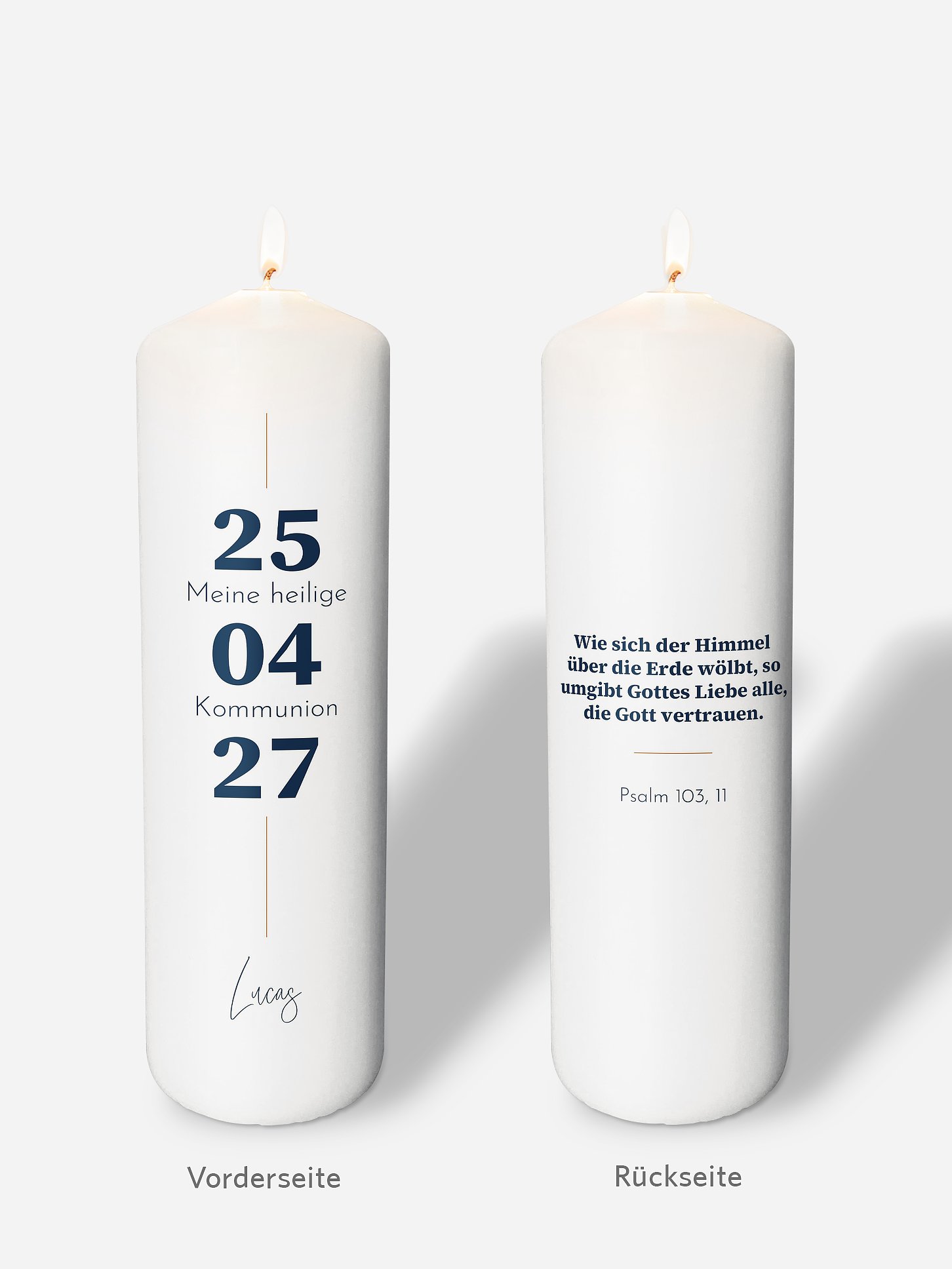 Kommunionkerze Modern Font