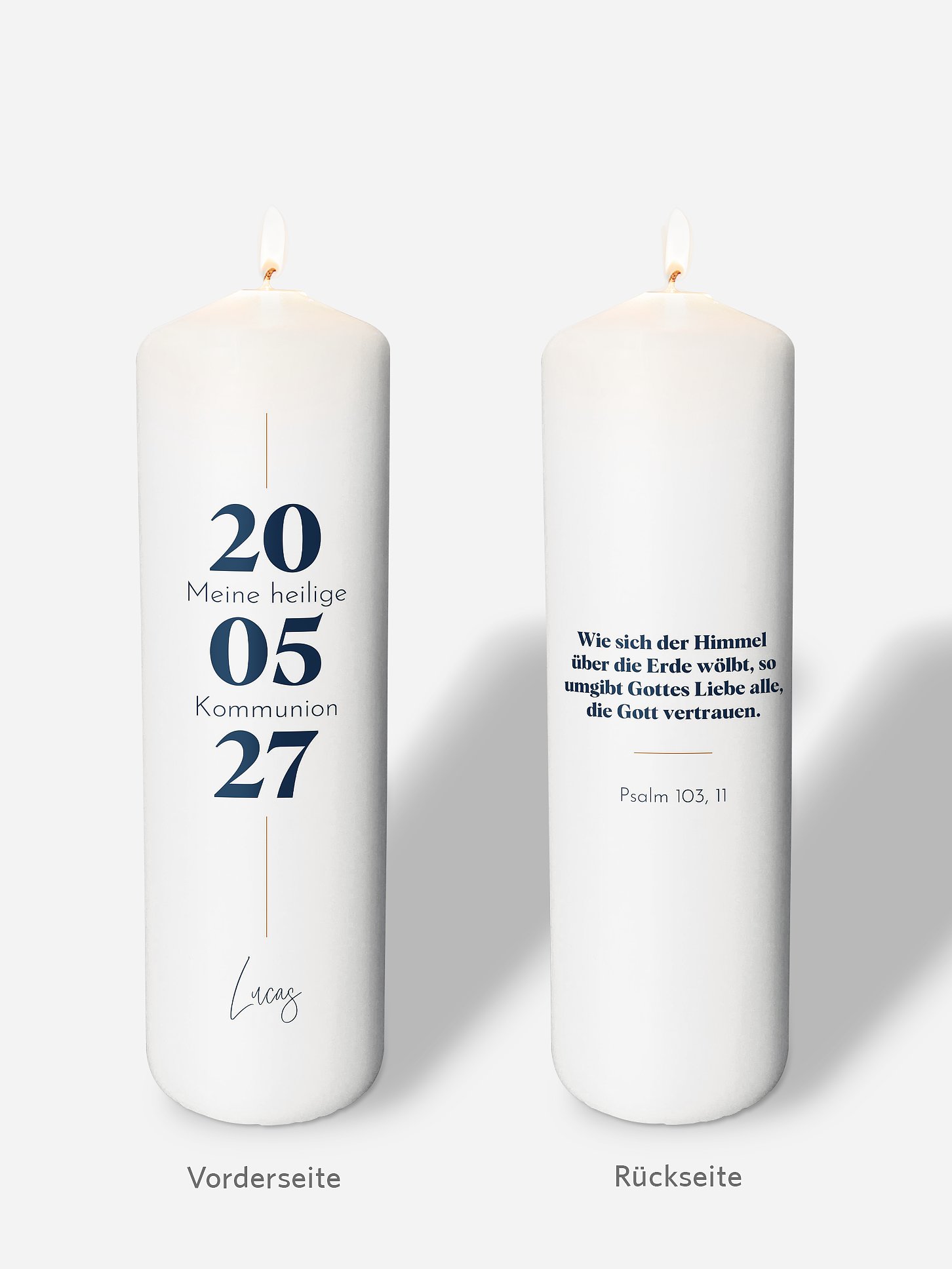 Kommunionkerze Modern Font