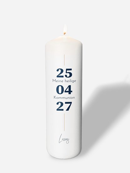 Kommunionkerze Modern Font