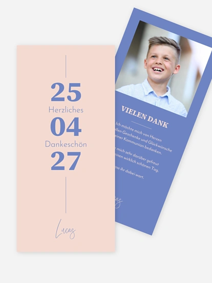 Danksagung Kommunion Modern Font