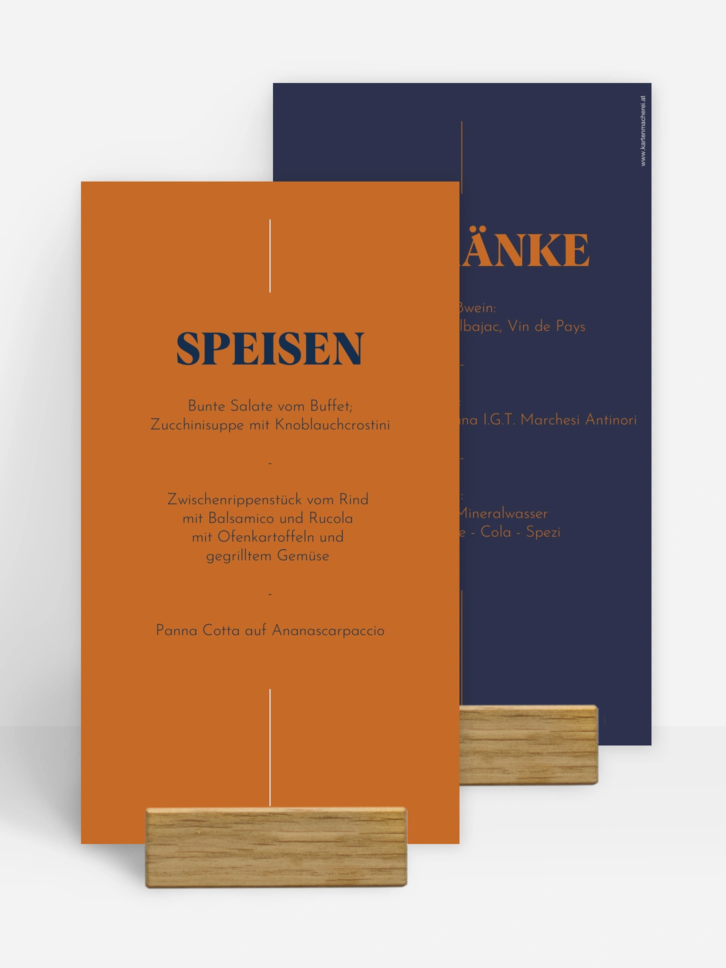 Menükarte Kommunion Modern Font