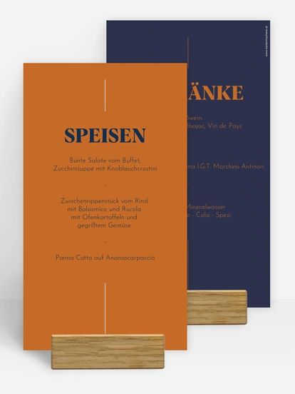 Menükarte Kommunion Modern Font