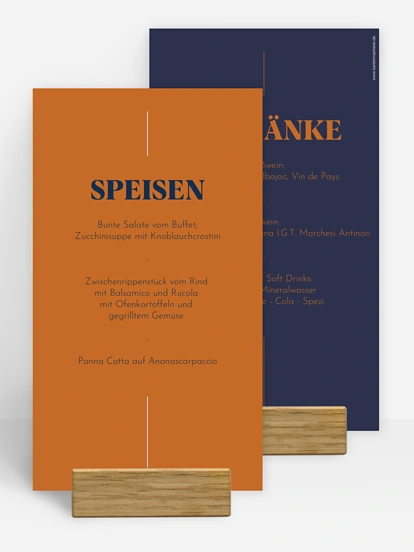 Menükarte Kommunion Modern Font