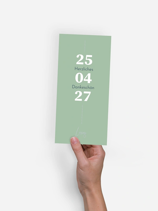 Danksagung Konfirmation Modern Font