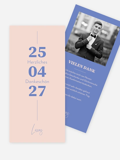 Danksagung Konfirmation Modern Font