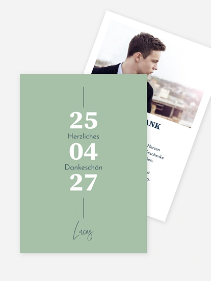 Danksagung Konfirmation Modern Font
