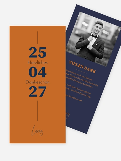 Danksagung Konfirmation Modern Font