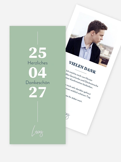 Danksagung Konfirmation Modern Font