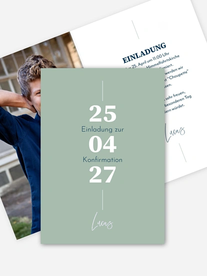 Konfirmationseinladung Modern Font