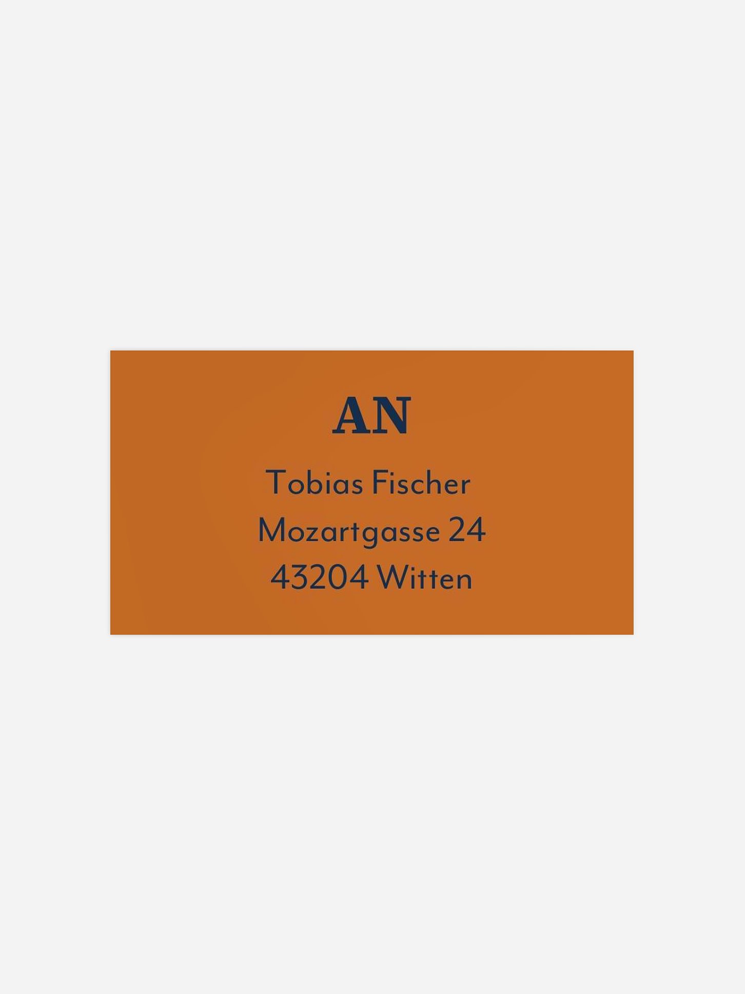 Empfängeraufkleber Konfirmation und Kommunion Modern Font