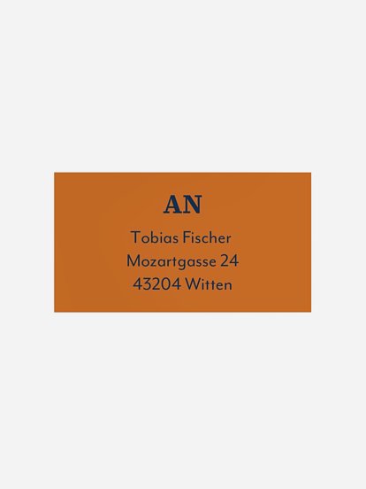 Empfängeraufkleber Konfirmation und Kommunion Modern Font