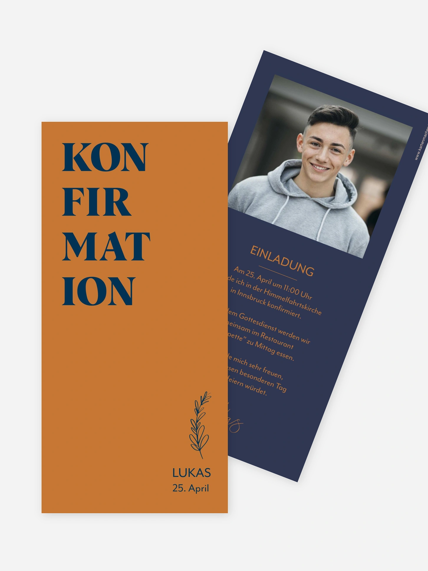 Konfirmationseinladung Simple Plant
