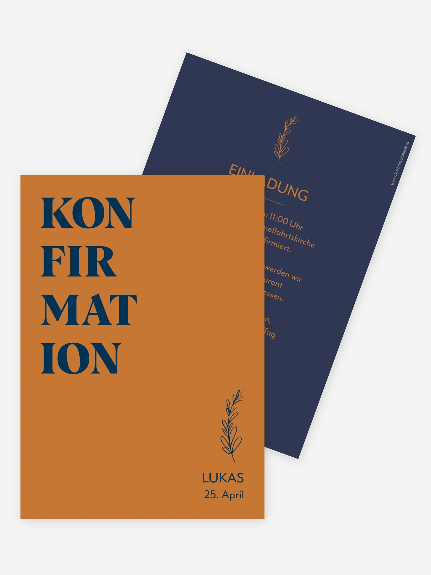Konfirmationseinladung Simple Plant