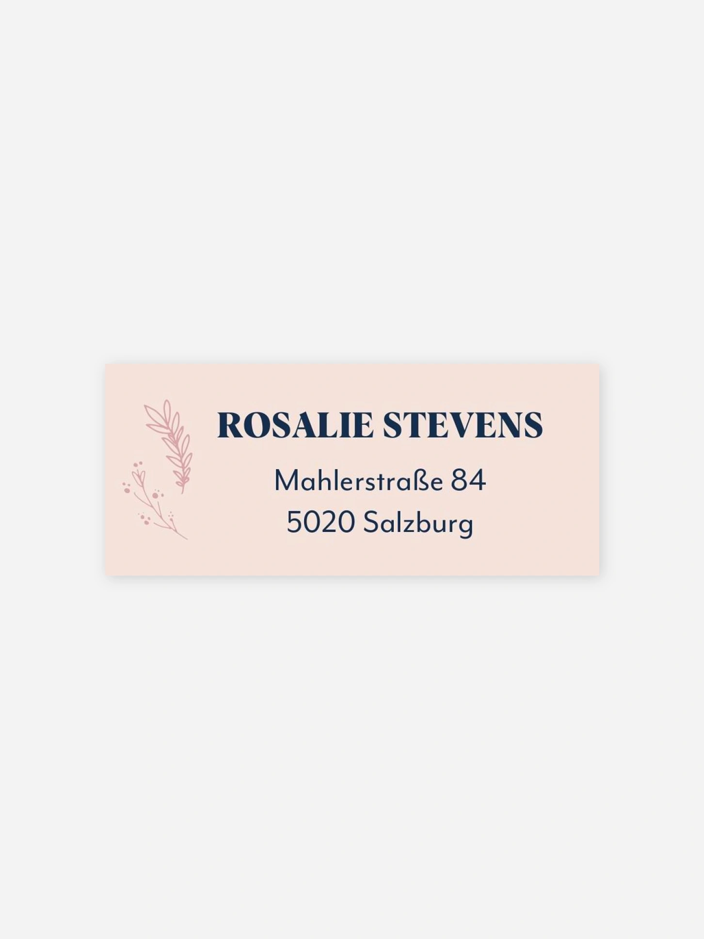 Absenderaufkleber Konfirmation und Kommunion Blütenliebe