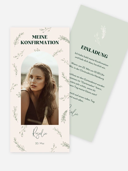 Konfirmationseinladung Blütenliebe