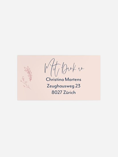 Empfängeraufkleber Geburt Blütenliebe