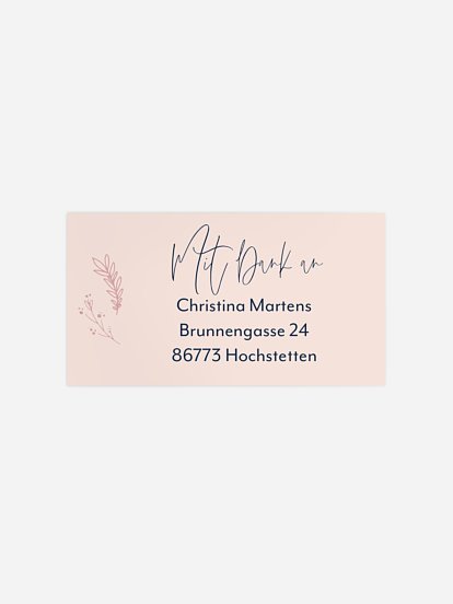 Empfängeraufkleber Geburt Blütenliebe